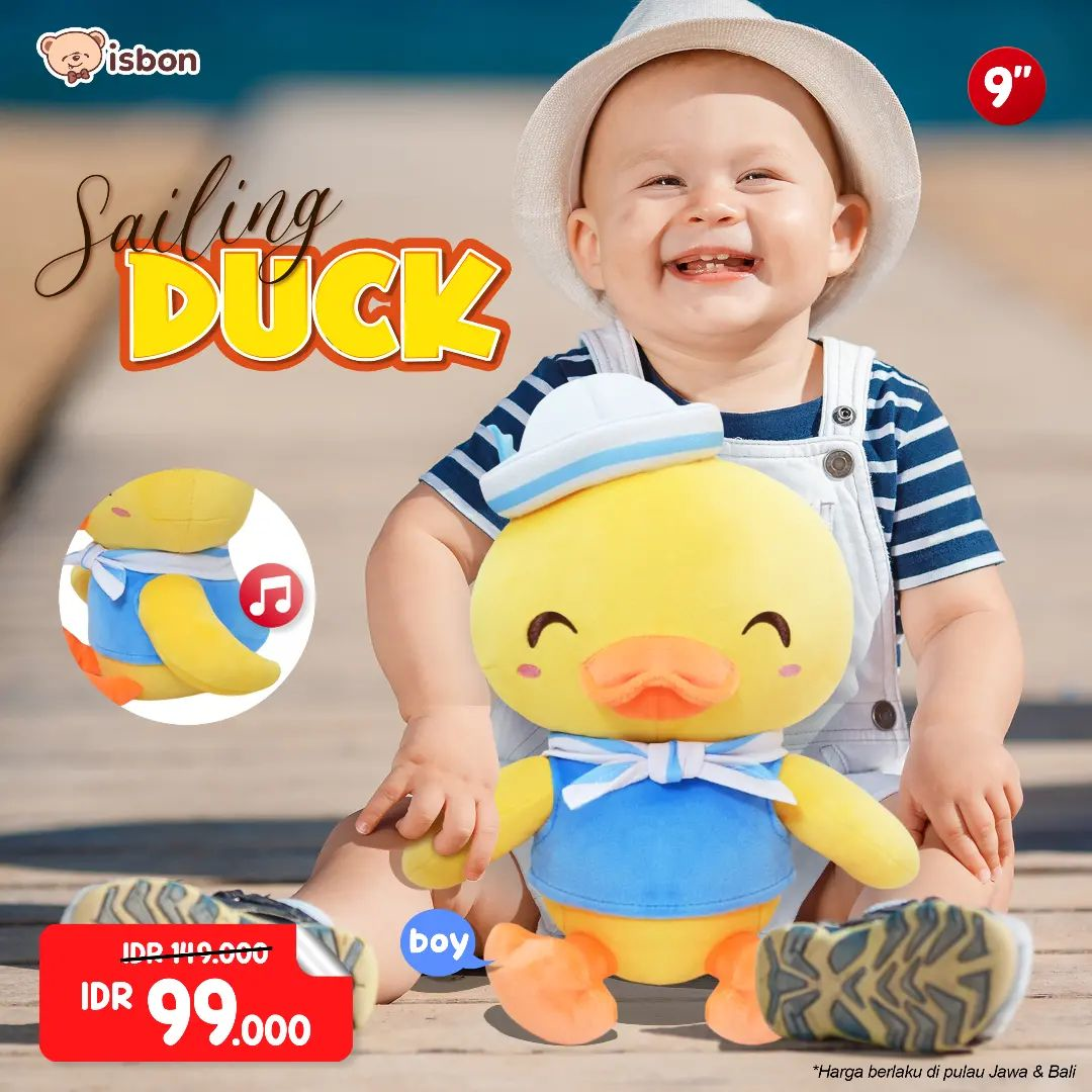 ISTANA BONEKA Bebek Duck Pelaut Sailor Couple Sailing 