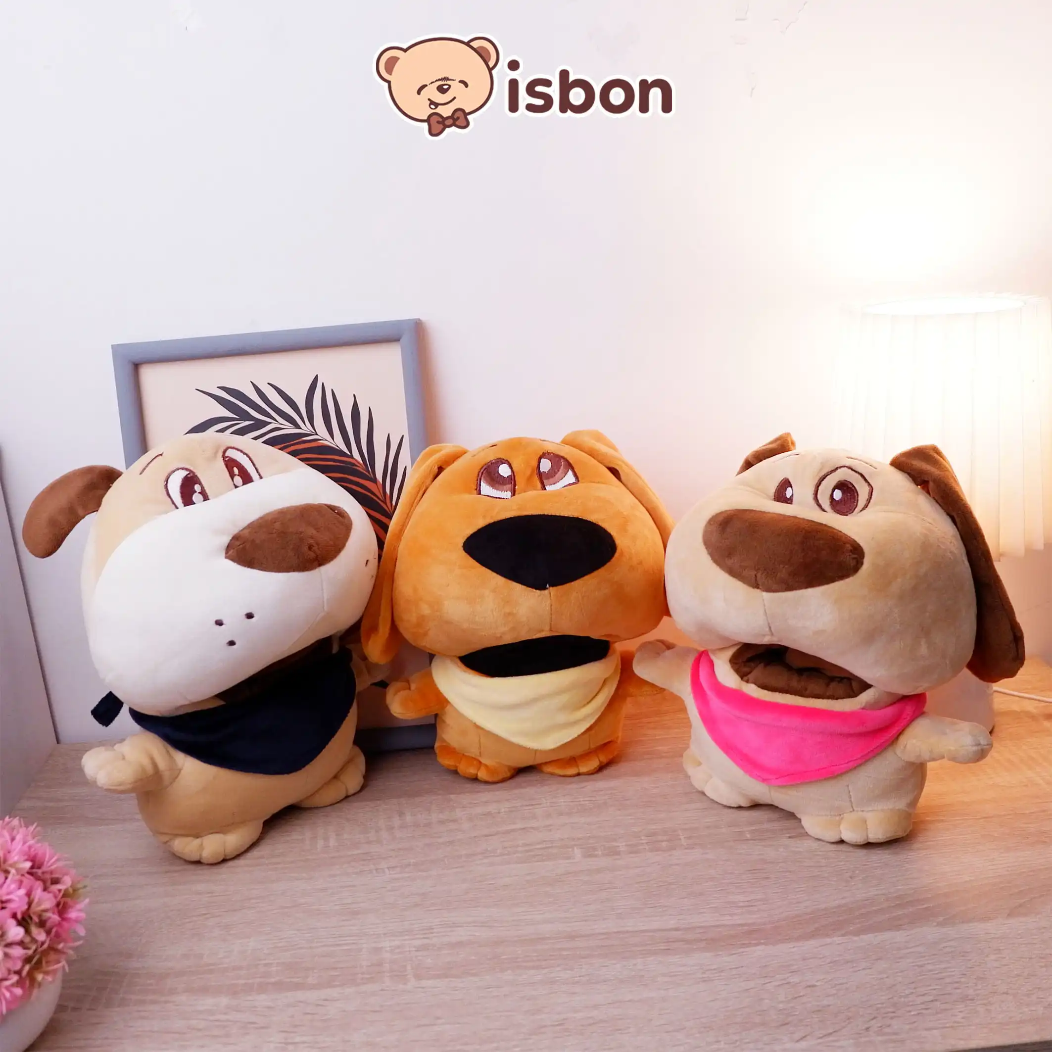 ISTANA BONEKA Hewan Anjing Duduk With Slayer Lucu Peliharaan Dog Mainan Anak Hadiah Spesial Premium