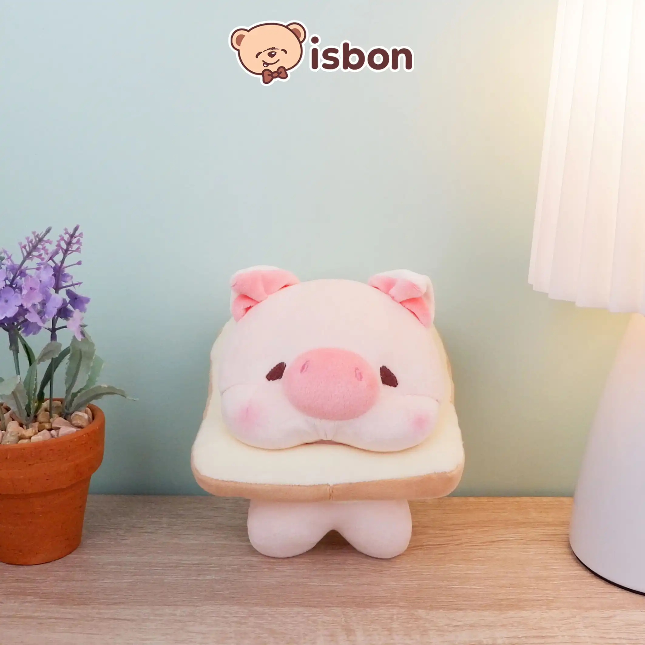 ISTANA BONEKA Babi With Bread Pig Mungil 6in Lucu Mainan Anak Cowok Cewek Hadiah Kado Ulang Tahun Spesial Bahan Premium