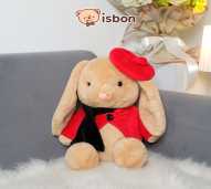 ISTANA BONEKA Rabbit Kelinci Floopy Sweet Lucy Jaket Merah Topi Syal Hitam Telinga Panjang Mainan Anak Hadiah Spesial Ulang Tahun Cowok Akseoris