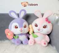 ISTANA BONEKA Rabbit Kelinci Floopy Diddy Daisy 15in with Bunga Mawar Telinga Panjang Mainan Anak Hadiah Spesial Ulang Tahun Cowok Akseoris