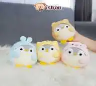 ISTANA BONEKA Gantungan Kunci Pinguin Kiko Mini 4in with Hoodie Lucu Mainan Anak Cowok Cewek Hadiah Kado Ulang Tahun Spesial Bahan Premium