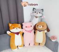 ISTANA BONEKA Bantal Guling Honey Bunch Lucu Tidur Halus Lembut Mainan Untuk Anak Cat Dog Shiba Piggy