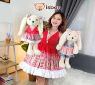 ISTANA BONEKA Kelinci Rabbit Taiwan Peach With Rok New Red Blue Cantik Telinga Panjang Hadiah Anak Spesial