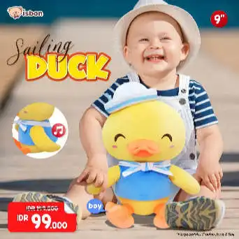 ISTANA BONEKA Bebek Duck Pelaut Sailor Couple Sailing
